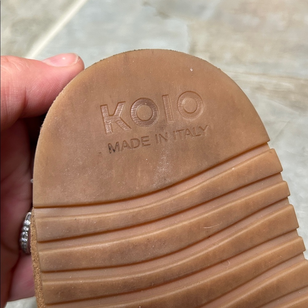 Koio Salerno suede clog Made in Italy sand tan brown EU 45 men US 12 birk style - Picture 7 of 9
